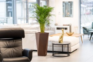 Wysoka geometryczna donica do salonu Monumo Vaso 72 cm