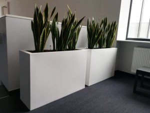 Wysoka prostokątna donica do salonu Longerino