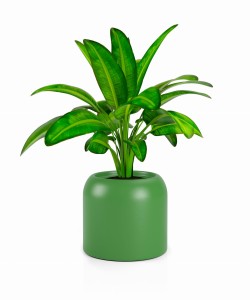 Okrągła nowoczesna donica Monumo Ambienti limonka pojedyncze dno 46 cm