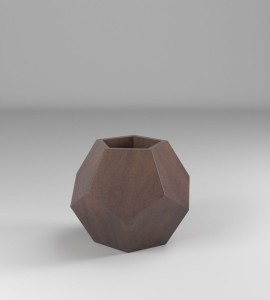 Geometryczna szeroka do salonu donica Alma