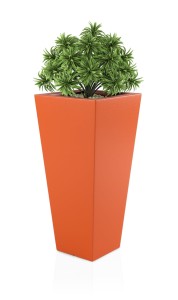 Donica Slim line M pomarańczowa + roślina.jpg