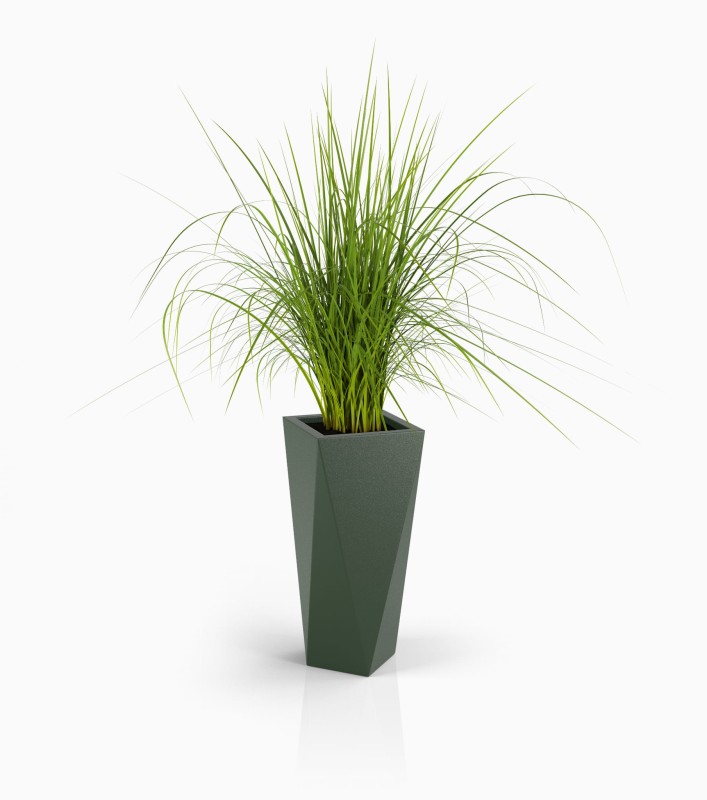 Donica Vaso 72h butelkowa zieleń + roślina.jpg