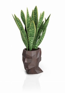 Designerska donica Monumo Adonis corten effect z wewnętrzną półką 40 cm