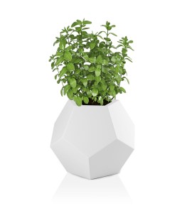 Geometryczna szeroka donica Alma biała pojedyncze dno 53cm 