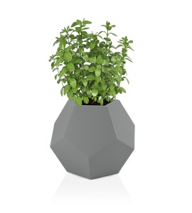 Geometryczna szeroka donica Alma szara pojedyncze dno 53cm