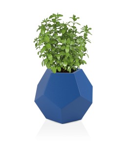 Geometryczna szeroka donica Alma niebieska pojedyncze dno 53cm