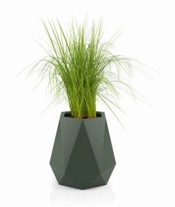 Donica Flavi butelkowa zieleń + roślina.jpg