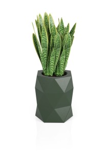 Stylowa duża donica ogrodowa Modena butelkowa zieleń z wewnętrzną półką 54 cm