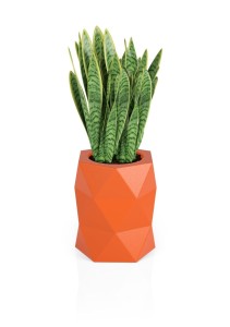 Stylowa duża donica ogrodowa Modena pomarańczowa pojedyncze dno 54 cm