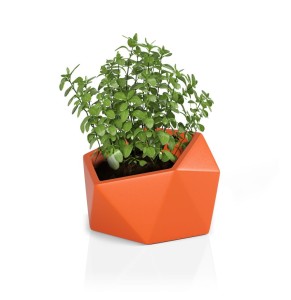 Asymetryczna stylowa donica Vesari pomarańczowa pojedyncze dno 46 cm 