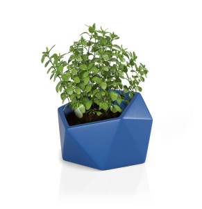 Asymetryczna stylowa donica Vesari niebieska pojedyncze dno 46 cm